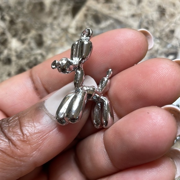 Silver Cartoon Dog Designer Necklace - Picture 5 of 7